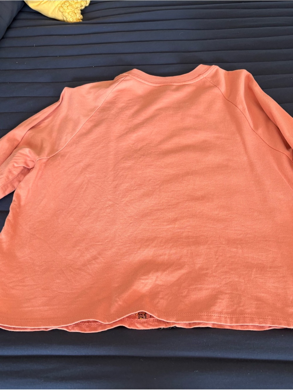 Embellished Coral Long-Sleeve Crop Top - Picture 4 of 4